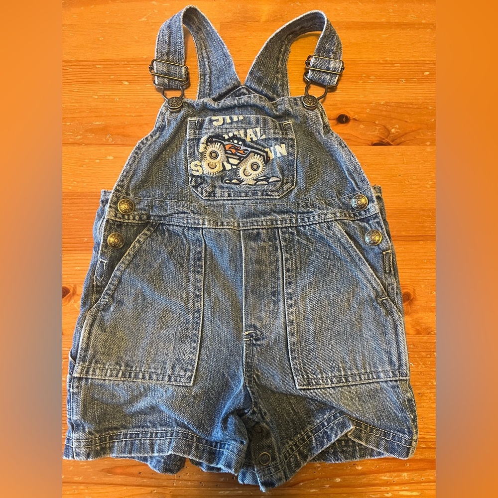 Koala Kids 18 Months Monster Truck Denim Overalls